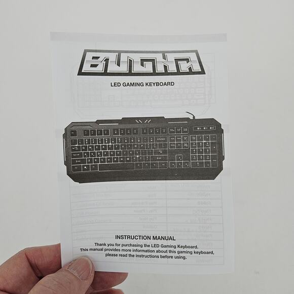 Bugha LED Gaming Keyboard Black NEW Open BOX - Picture 7 of 8
